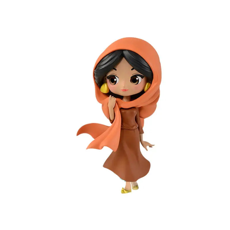 Bandai Original Disney Anime Figure Sitting Villain Doll Q Version Kids Toys Home Decoration Girl'S Birthday Model Toys Gifts