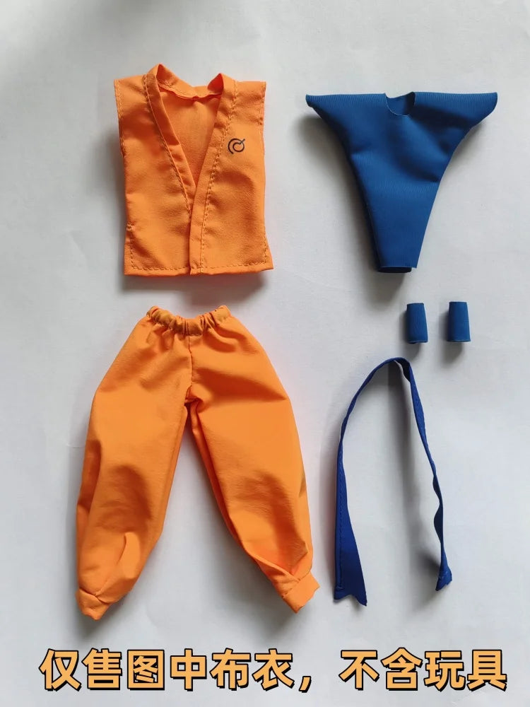 In Stock New Dragon Ball Shf Series Figures Son Goku Daoist Robe Orange Blue Uniforms Training Suit Clothes Accessories Toys