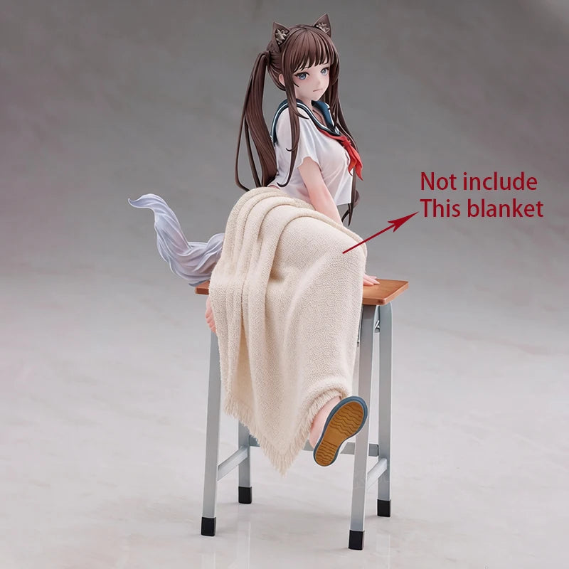 20cm After School Cat Ear ChunMoMo Anime Girl Figure Chun Momo Action Figure Tamomo Figurine Japanese Collectible Model Doll Toy