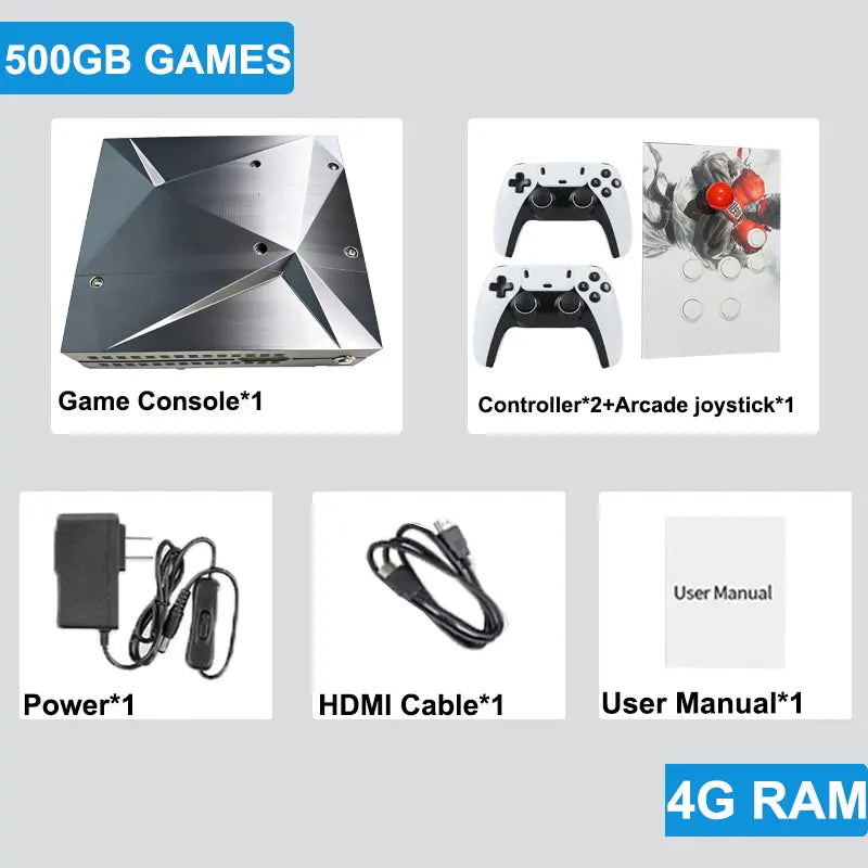 Loaded 70000+ Games 2TB P88 Retro Game Console for Wii PS2 DC PSP GAMECUBE Plug-and-Play On TV Win11&Batocera39 Children's Gift