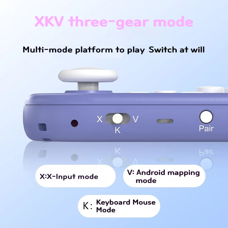 Shanwan Q36pro Xkv Mini Gamepad  Hall Joystick Gyroscope Portable Controller for Pc Simulator Multi-Mode Play Replaceable mouse