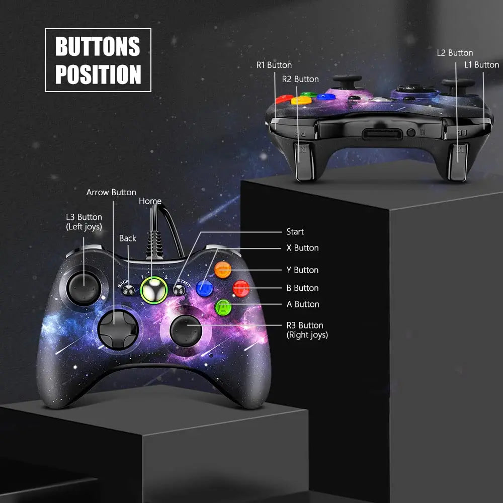 STORM WYRM USB Wired Game Controller For Xbox 360 Console,Joypad For Win 7/8/10PC Joystick Controle Mando Gamepad ForXbox 360