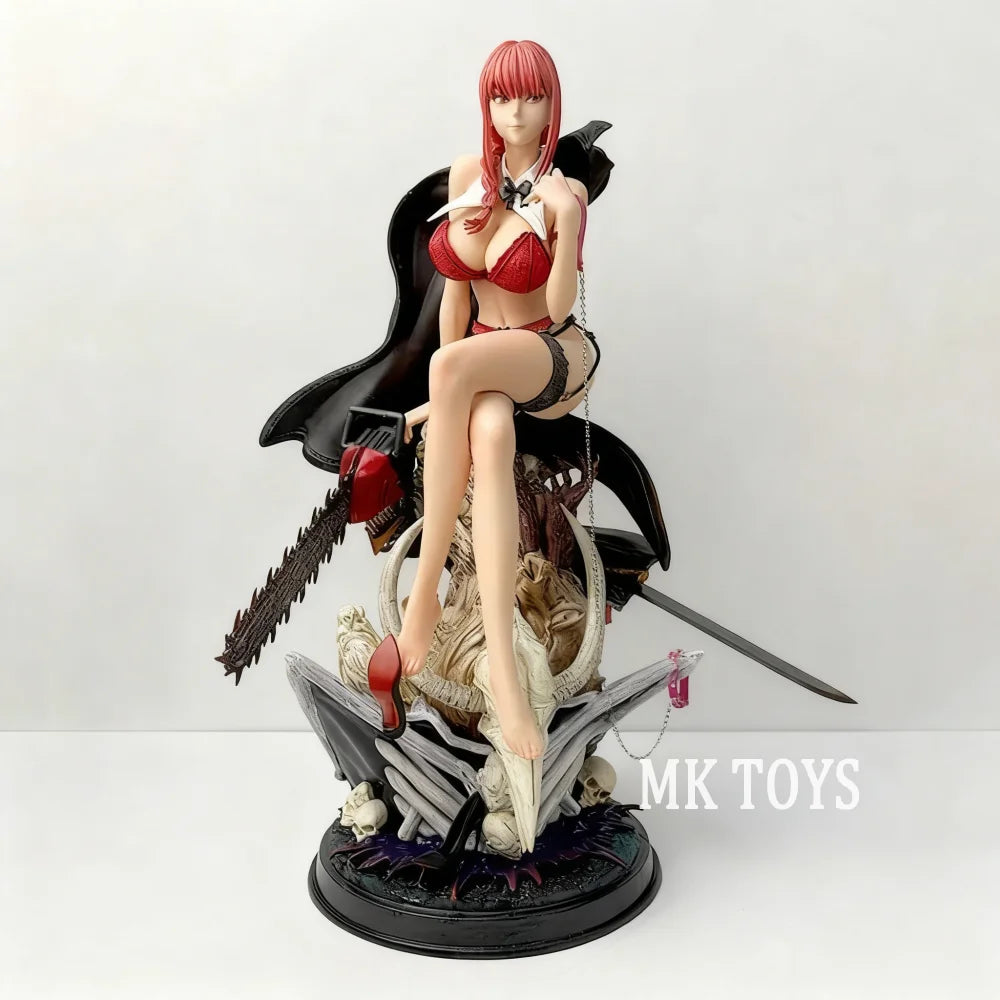 Anime Chainsaw Man Figure Makima Action Figures Pvc Statue Desktop Ornamen Collection Model Toys Gifts 46cm/18.11in