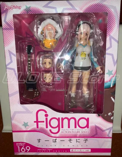 Original Max Factory Figma 169 SUPER SONICO Action Figure Model Toys Gifts Collection