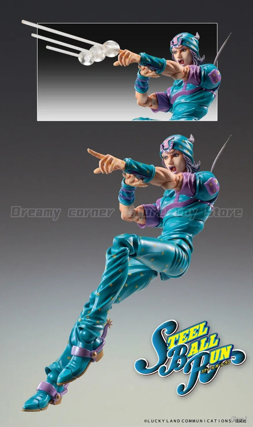 【In Stock】Original MEDICOS-E SUPER ACTION STATUE JoJo's Bizarre Adventure Part 7 STEEL BALL RUN Jojo Action Figure Model Toy
