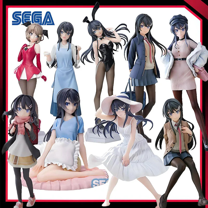 Original SEGA Luminasta Sakurajima Mai Koga Tomoe Kawaii Anime Figur aus PVC, Sammlerstück, Geschenkidee, Dekoration, Puppe