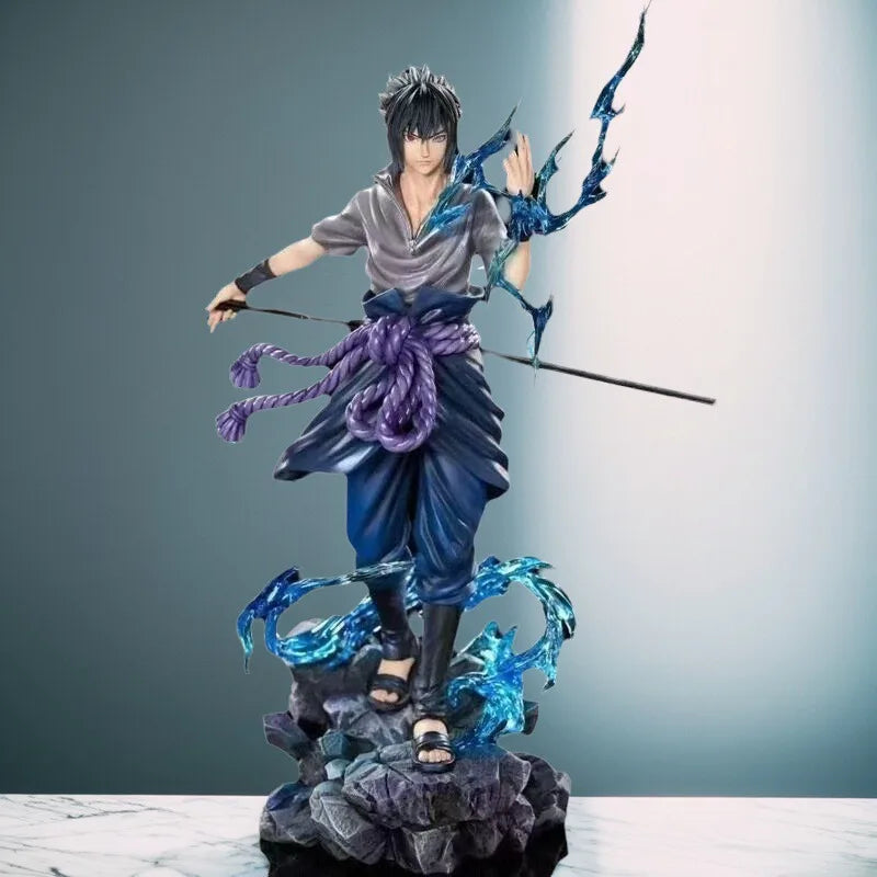 24cm Naruto Anime Figures Naruto Dan Sasuke A Hundred Ninjas for Ten Years Action Figure Statue Model Doll Collection Toys Gifts