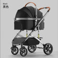 Bello Luxus-Haustier-Kinderwagen, moderner, abnehmbarer mittlerer und großer Wagen, Aluminiumlegierung, Katzen-/Hunde-Parm-PU-Räder