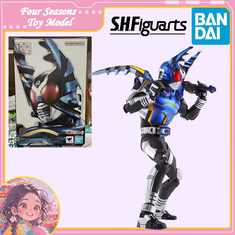 Fast Shipping Bandai Anime SHF MASKED RIDER GATACK RIDER FORM SHINKOCCHOU SEIHOU 10th Anniversary Original Model Toys Figure Kid