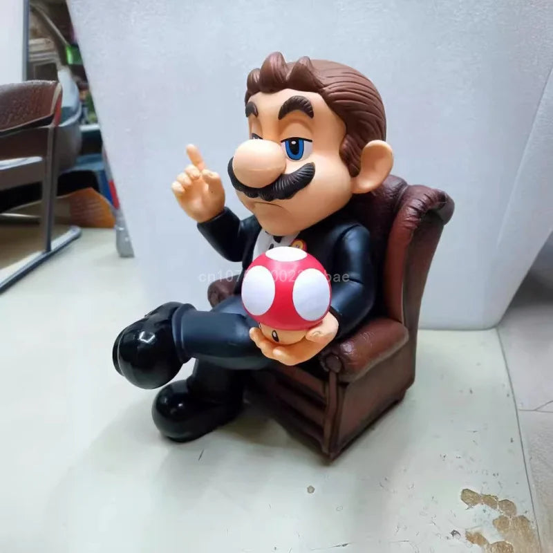 Фигура Super Mario Bros. Кръстникът, екшън фигурка Mario Puzo, фигурка играчки, колекция, модел 15,5 см, PVC гъба, подаръци за рожден ден