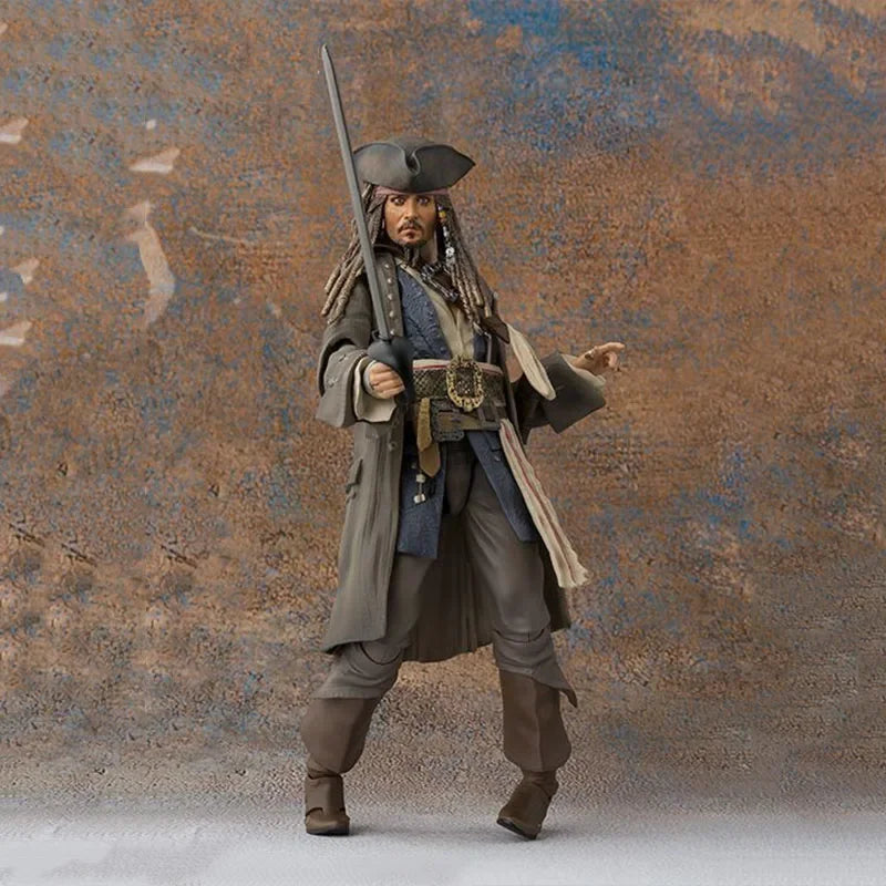 Bandai Original MODEL KIT SHF Jack·Sparrow  CAPTAIN Anime Action Figure Model Toys  Model Gifts for Boys and Girls Collectibles