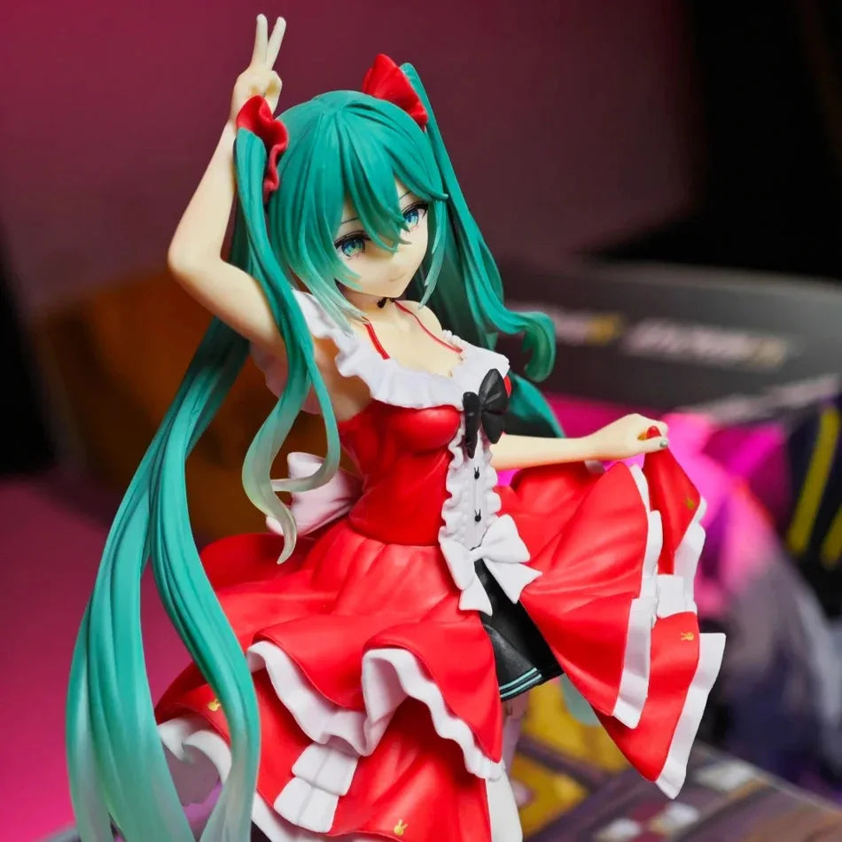 Hatsune Miku Anime Figurine - Cute Desktop Action Figure 'Tale of Wonderland' Miku as Puss in Boots Kawaii Girl Model Toy