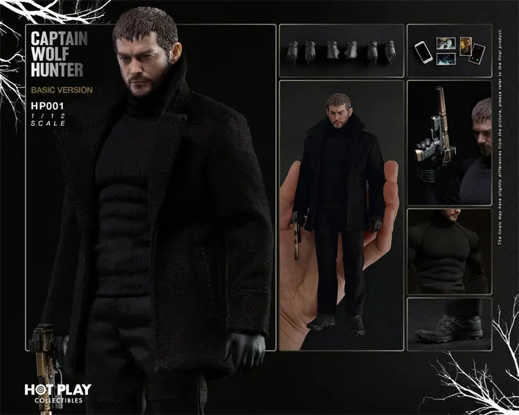 HOTP PLAY 1/12 HP001 Wolf Team Leader Action Figure Captain Wolf Hunter Deluxe Version Figures Model Doll Collection Statue Gift