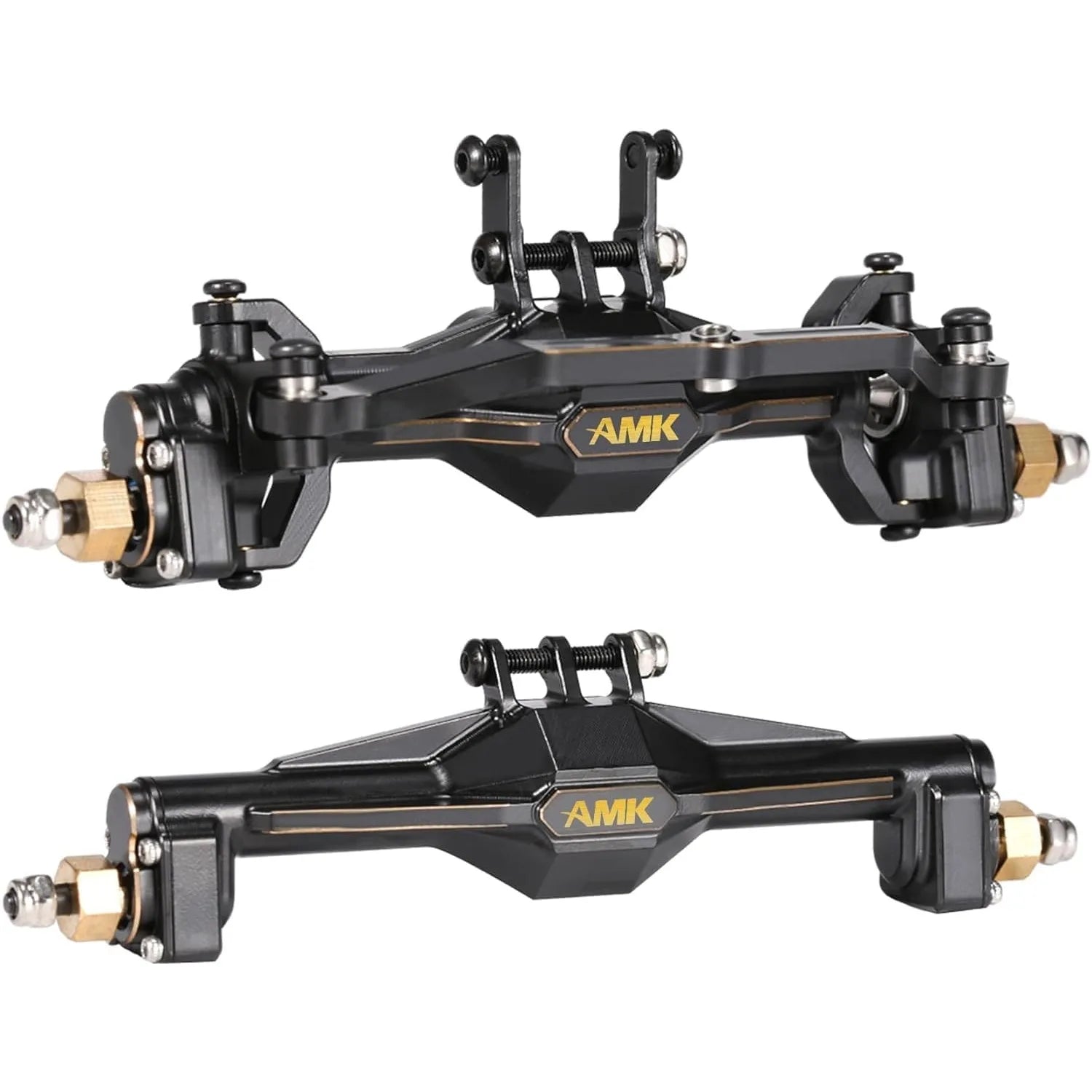 AMK TRX4M Brass Portal Axle  Kit Complete Set with 7mm Hex Wheel Hubs and 4mm Adapters for 1/18 RC Crawlers TRX4M Bronc Defend