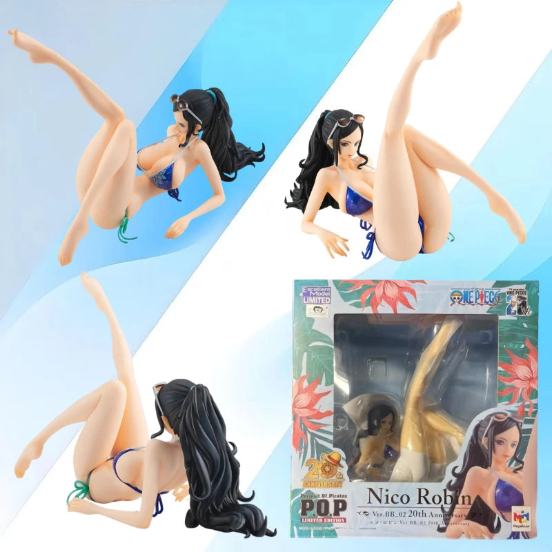【UA】 Original MegaHouse POP Neptune "Limited Edition" Nico Robin 20th Anniversary Animation Figure Model Toys Gifts