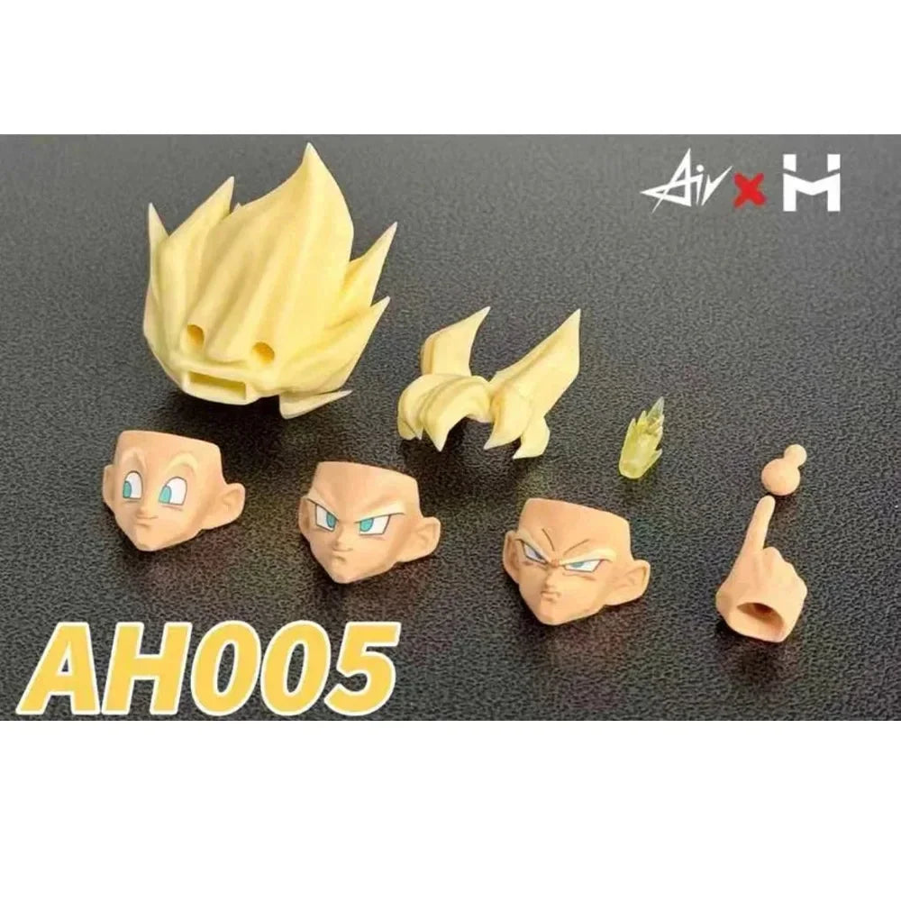 В наличност HM Air Ah005 Dragon Ball Shf Full Power Son Goku Headsculpts Комплект аксесоари Аниме екшън фигурка играчка персонализиран модел подаръци