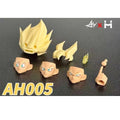 В наличност HM Air Ah005 Dragon Ball Shf Full Power Son Goku Headsculpts Комплект аксесоари Аниме екшън фигурка играчка персонализиран модел подаръци