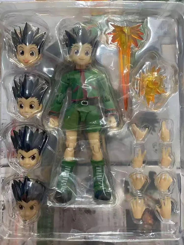 New High Quality Shf Hunter×Hunter Anime Killua Zoldyck Gon·Freecss Figures Statue Collection Movable Model Doll Set Toy Gift
