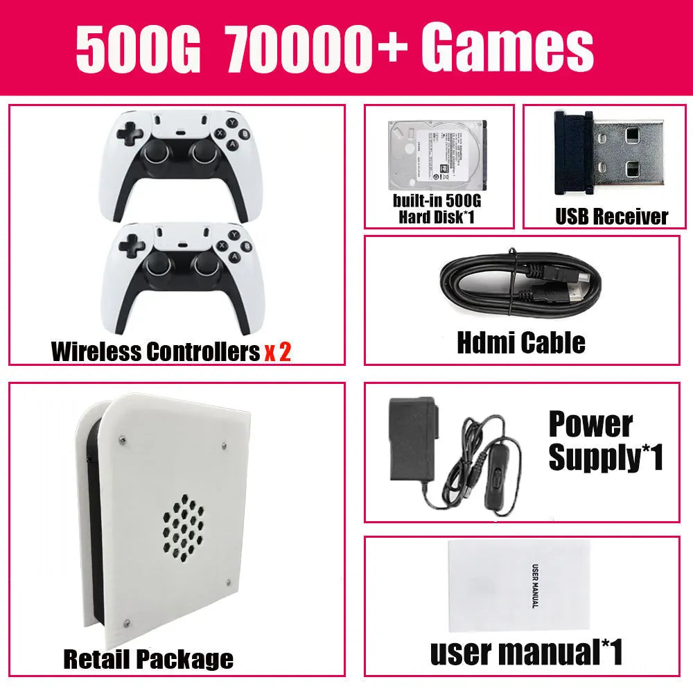M15 60+Emulators 1T Retro Game Console Batocera I3-3110M 70000+Games For Wii PS2 PSP GameCube N64 Wireless handle