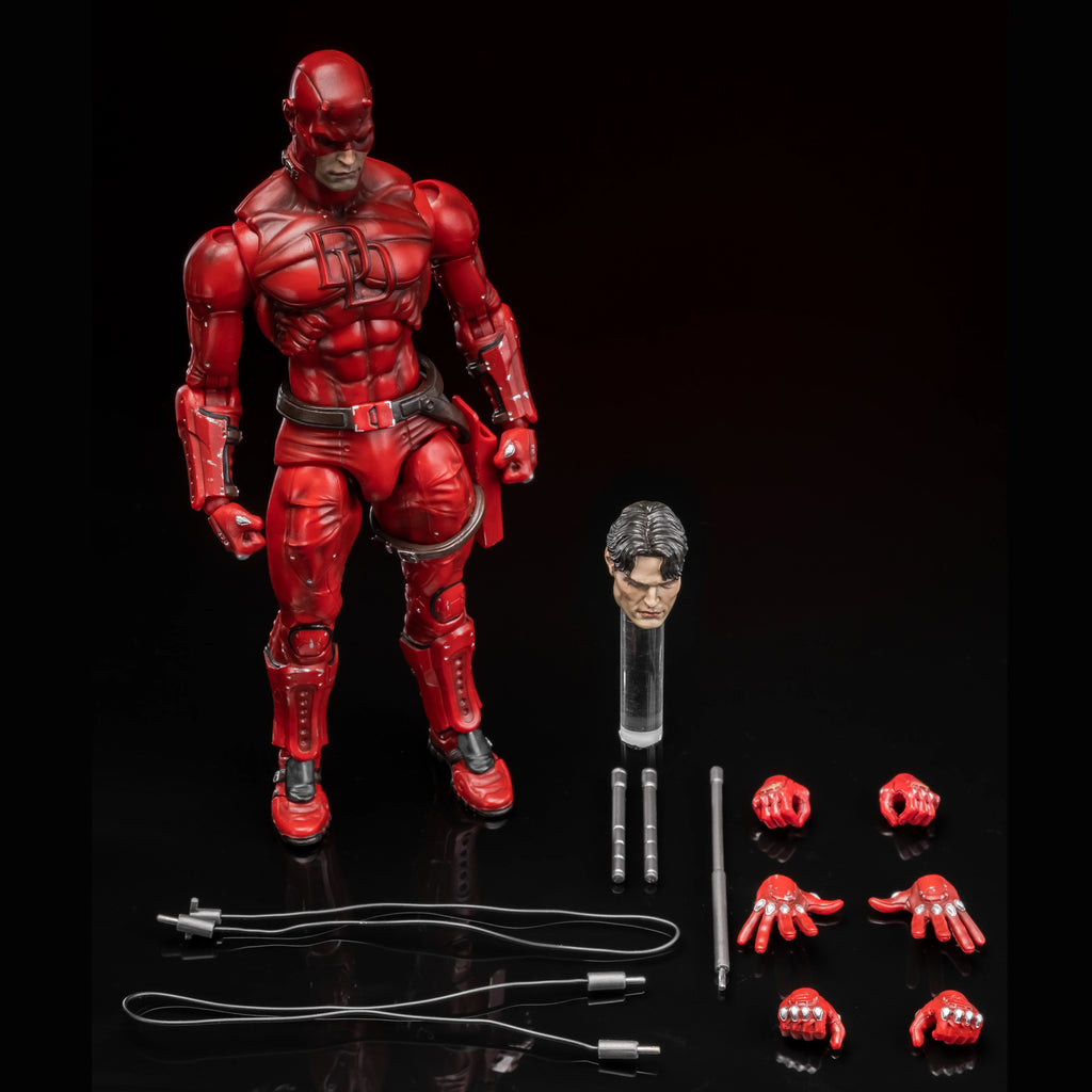 In Stock - FlefToys Marvel Daredevil Classic Red Shadowland Reborn Black 8" Action Figure Devil Defenders Matt Murdock Legends