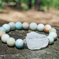 10pcs Beach Vibe Multi Gemstone Yoga Stretch Stacking Chip Bead Bracelet Women Bohemian Accessory Statement Chakra Jewelry