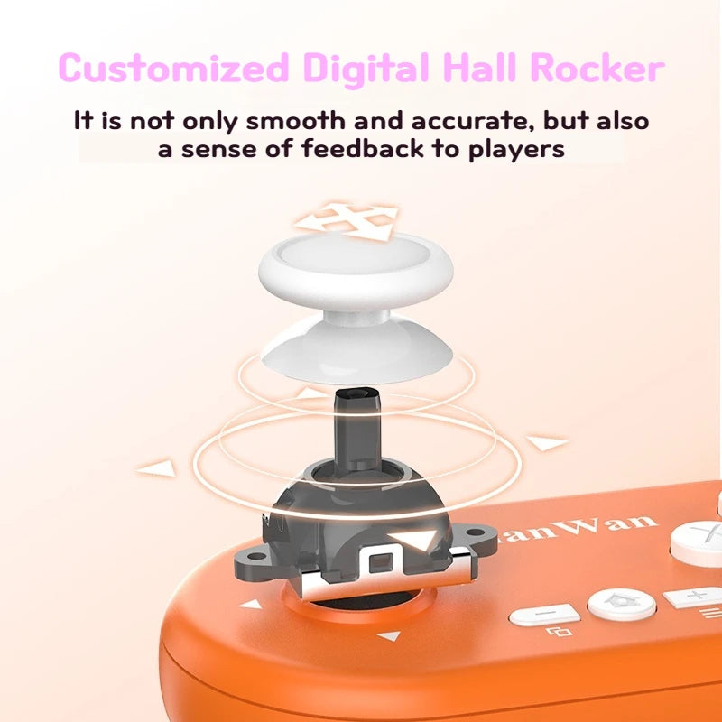 Shanwan Q36pro Xkv Mini Gamepad  Hall Joystick Gyroscope Portable Controller for Pc Simulator Multi-Mode Play Replaceable mouse