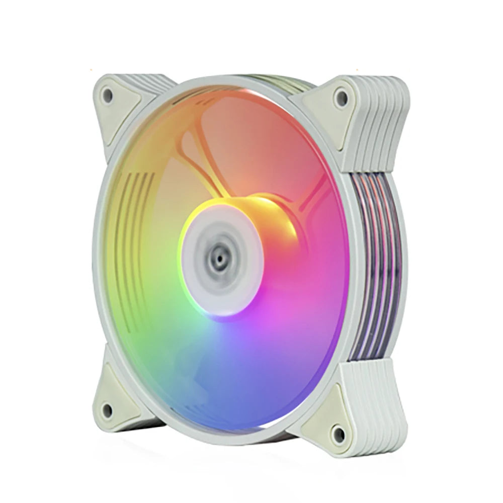 Aigo AR12 Weiß 120mm PC Computer Gehäuselüfter Kühlung Kühler 6PIN Einstellbare RGB Led 12cm Stumm Ventilador Geschwindigkeit Einstellen 5V ARGB Fans
