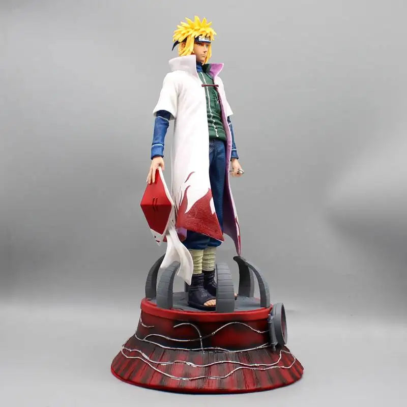 37 cm große NARUTO Namikaze Minato Vierter Hokage Actionfigur Anime-Zubehörmodell Schreibtischornament Puppe Spielzeugsammlung