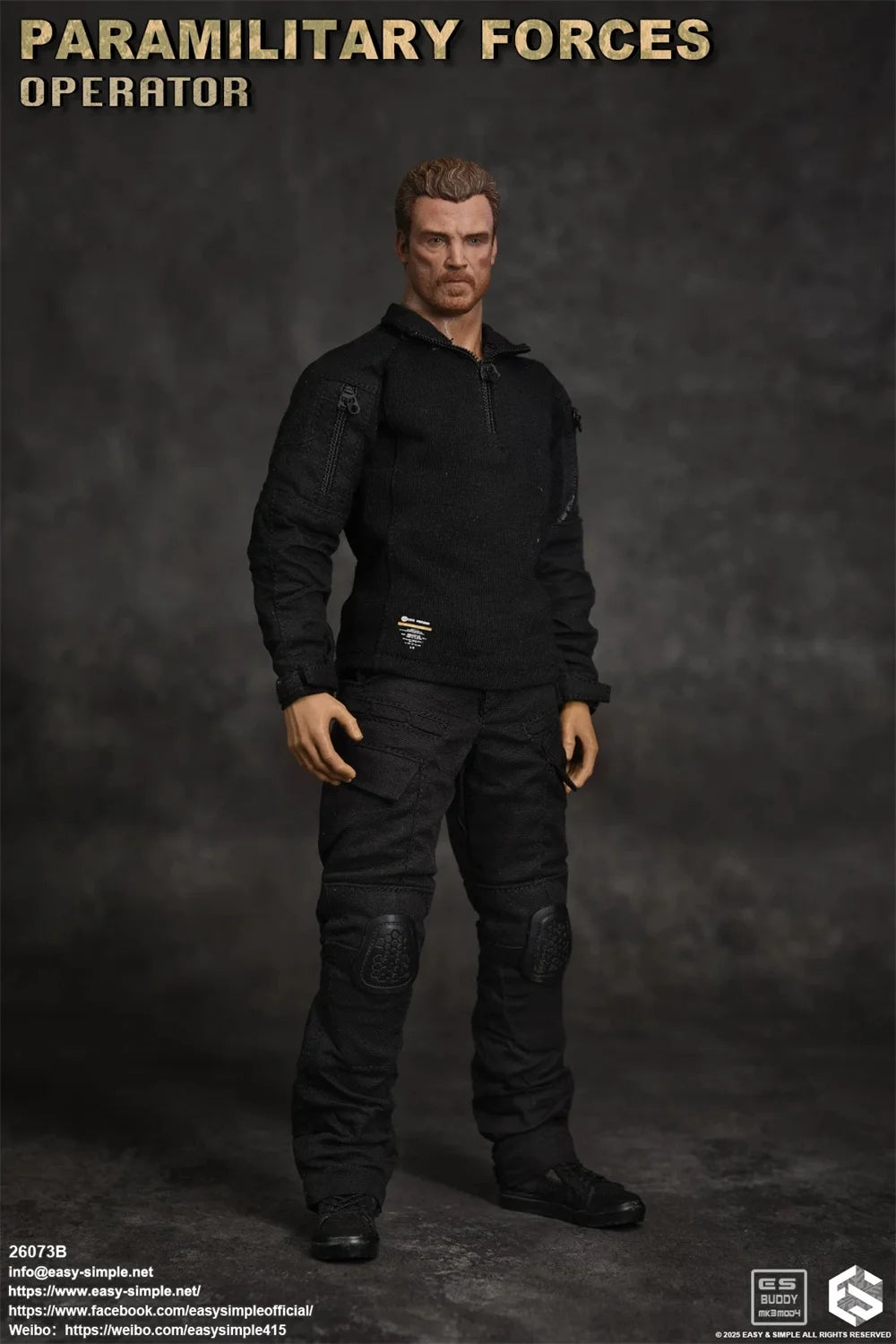 Scale 1/6 For Sale Easy&Simple ES 26073B ES 26073 FOG Soldier Doll Unit Operation Full Set Moveable Action Figure About 12" Gift