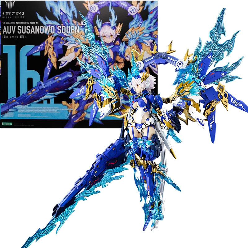 KOTOBUKIYA Original MEIGAMI DEVICE AUV SUSANOWO SOUE Anime Action Figure Assembly Model Toys Collectible Model Ornaments Gifts