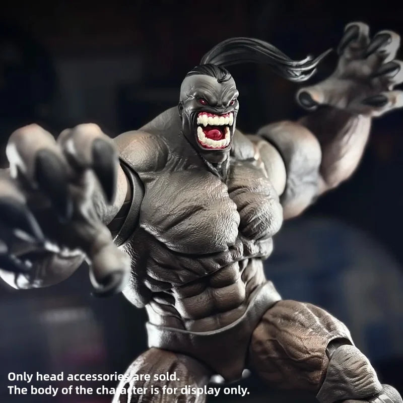 Devil Axy 1/12 Actionfigur Kopf Ersatzteile Zubehörset Muskel Rot und Grau Gesicht Statue Modell Spielzeug für Axy D001