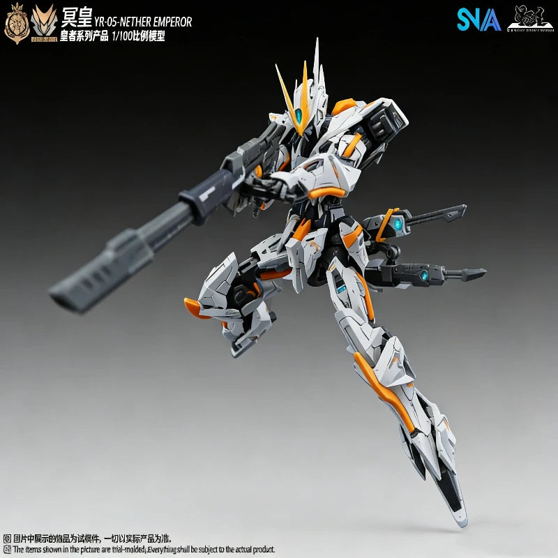 SNAA MG 1/100 YR-05 Nether Emperor Plastic Model Kit Assembly Mecha Toy Action Figure With Water Decals Anime Ornament Boy Gift