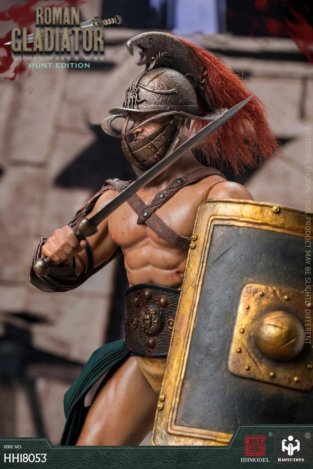 HHMODEL HAOYUTOYS 1/6 Roman Gladiator Imperial Legion Action Figure Model, Hunting Edition Collectible Toy Gift for Adults Fun