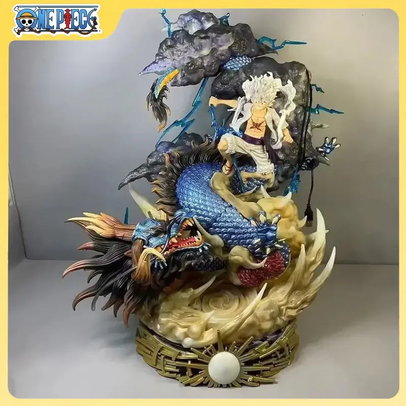 24cm One Piece Figures Luffy Vs Kaidou Anime Figures Luffy Gear 5 Statue Nika Luffy Figurine Gk Figurine Model Doll Toys Gift