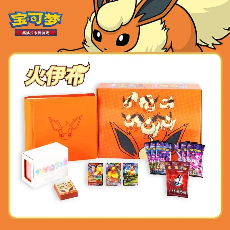Pokemon TCG Eevee Cards Collection Simplified 6.0 Advanced Special Chinese Edition Custom Set Game Collection Toys Box Gift