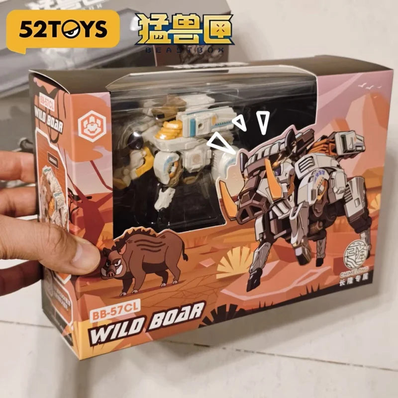 52toys Beast Box Chimelong Octopus Wild Boar Owl Transformation Mobile Model Trendy Handheld Action Figure Toy