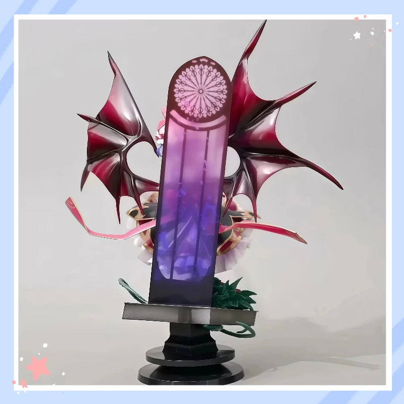 Touhou Project Remilia Scarlet Boxed Anime Figure Red Devil Wings Sitting Pose 31cm Collectible Statue For Anime Otaku Fans