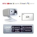 LENOVO 100P Full HD 1080P Projector 4K Smart Bluetooth WiFi 6 3000ANSI Auto Focus Home Theater Cinema High Brightness Projectors