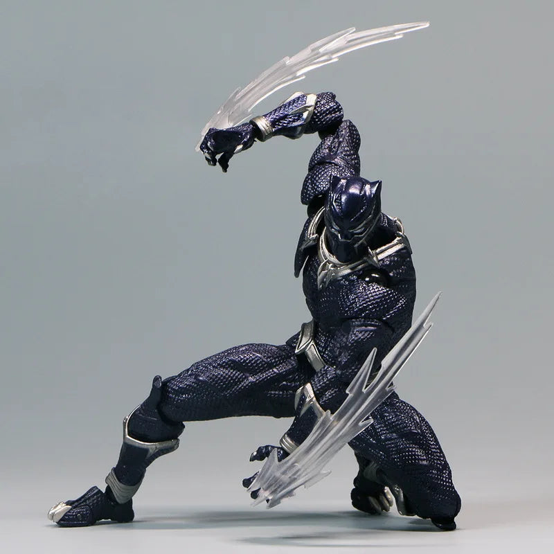 New In Stock Marvel Comics Panther Movable Boxed Hand-Made Ornaments Panther Model Joints Can Do Boy Gifts.
