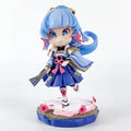 Ninety Seven Studio Kamisato Ayaka Q Style Cute Chibi Anime Figure PC Case Decoration Car Dashboard Ornament Gift For Anime Fans