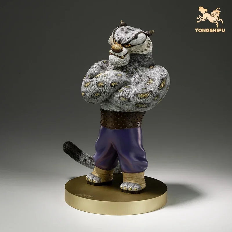 Copper Craft Chinese Cartoon Film KungFuPanda Animal Figurines Tai Lung Sculptures Statue Ornament Desktop Decor Art Collection