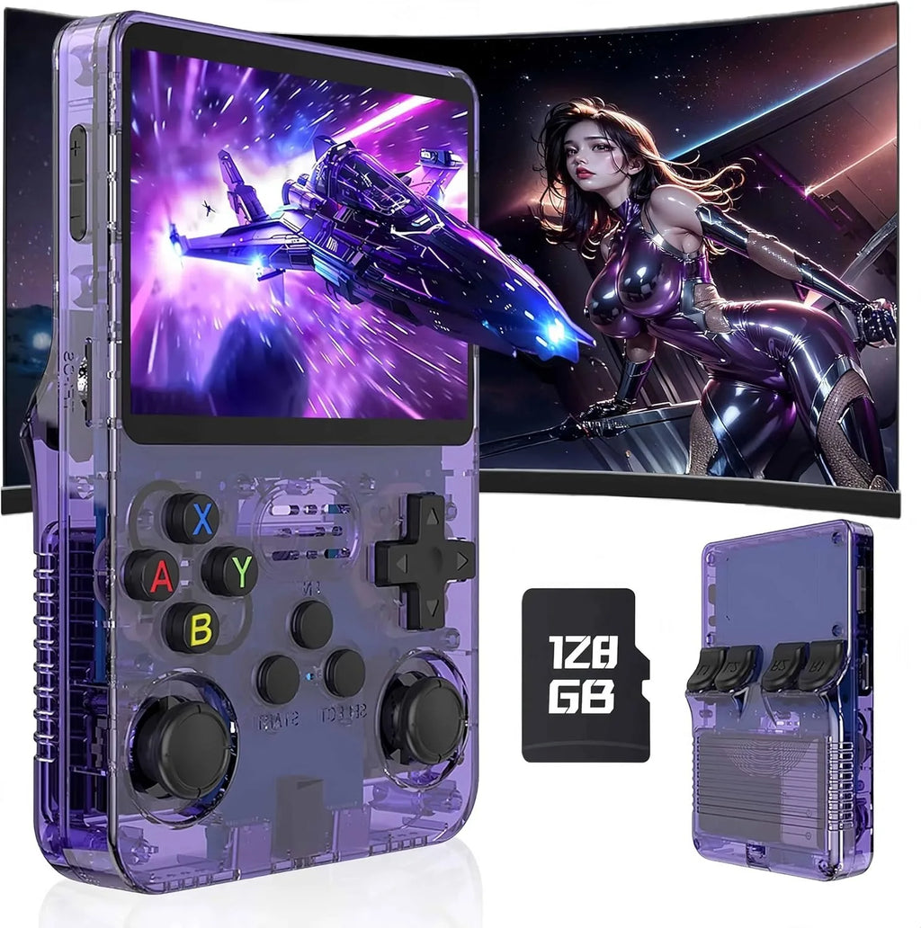 R36S Retro Handheld Video Game Console Linux System 3.5 Inch IPS Screen R35s Pro Portable Pocket Video Player 64GB/128G Games