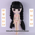 ICY DBS Blyth Doll 1/6 Joint Body 30cm Black Hair Black Eyelids Long Eyelashes Sleepy Eyes Dark Series BJD Toys Fashion Gifts