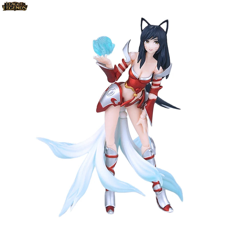 League of Legends Ahri Lol The Nine-Tailed Fox 1/12 Action Figureals Model Tabletop Decoration Game Periphery Kid Toys In Stock