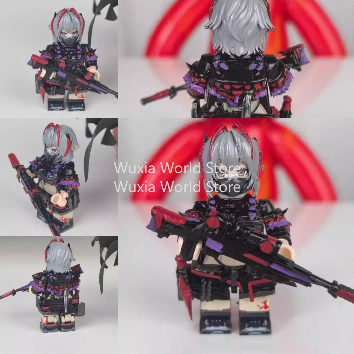 New Veyron Arknights Figures Delta Operations Mai Xiaowen Figure Miniatures Building Blocks Red Wolf Peripheral Model Toys