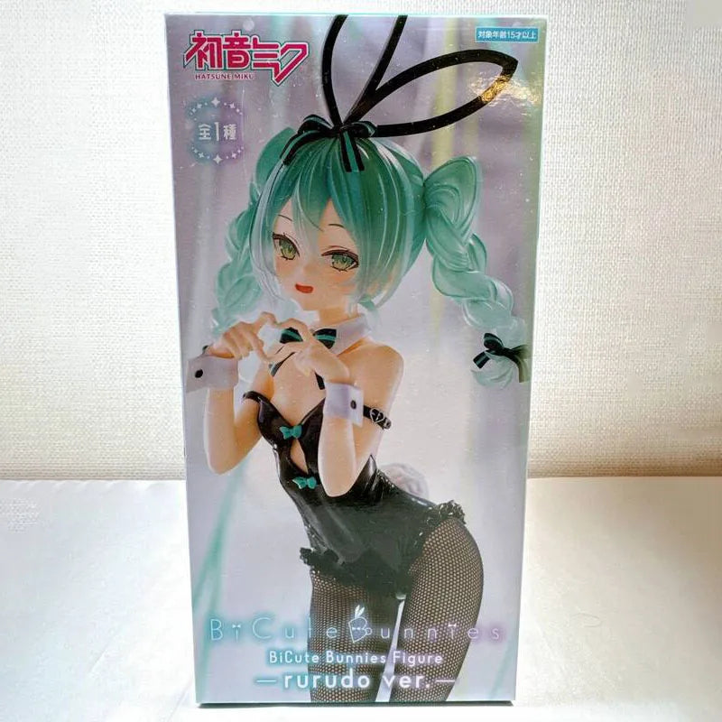 FuRyu Hatsune Miku BiCute Bunnies Hatsune Miku Bunny Girl Ver. 27CM PVC Anime Figurin Collection Model Toy