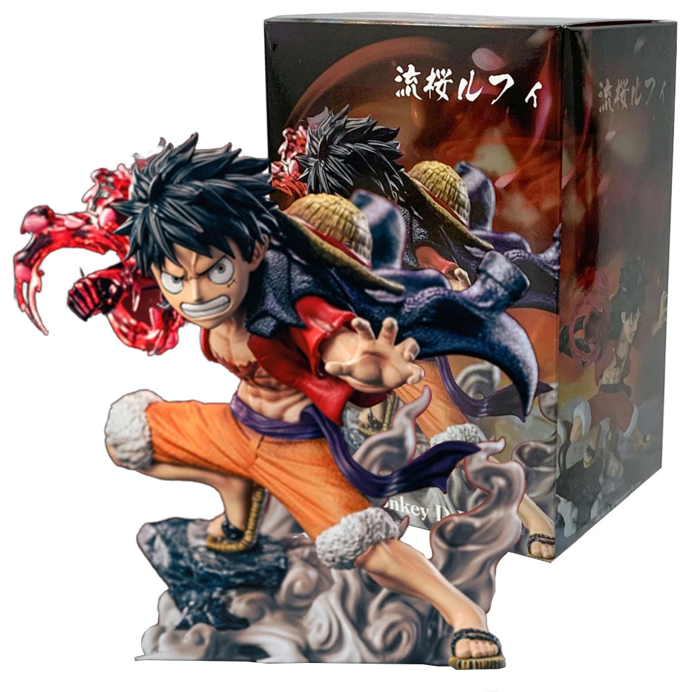 10 cm große One Piece Luffy-Figur, Monkey D. Luffy, Flowing Cherry, Actionfigur, PVC, Anime-Sammlerstück, Modellpuppe, Spielzeug, Kindergeburtstagsgeschenk