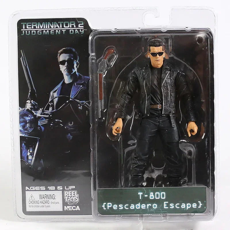 NECA Terminator 2: Judgment Day T-800 Arnold Schwarzenegger PVC-Actionfigur, Sammlermodell, Spielzeug, 18 cm