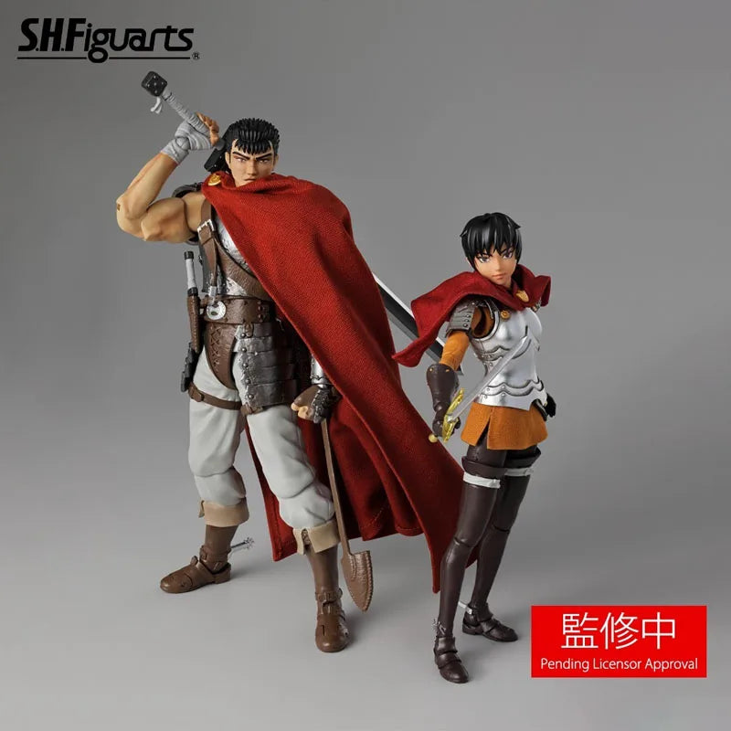 Brand New in Stock BANDAI Original Box S.H.Figuarts Berserk Caska Guts SHF Action Figure Model Gift for Kid Foam Box Packaging