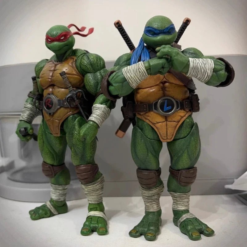 Original Lingjihun 1/12 Ninja Raphael Leonardo Action Figure Pvc Figurine Collect Hobby Toy Christmas Gift  Anime Fans In Stock